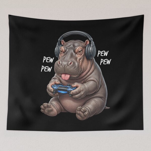 Item preview, Gaming Hippo Gamer Videogaming Animal Lover designed and sold by TerryConnells.