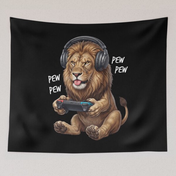 Item preview, Gaming Lion Gamer Videogaming Animal Lover designed and sold by TerryConnells.