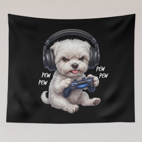 Item preview, Gaming Maltese Gamer Videogaming Dog Lover designed and sold by TerryConnells.