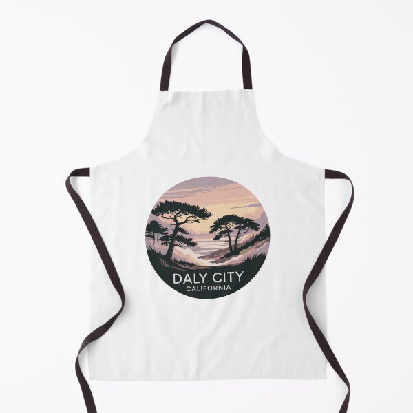 Item preview, Daly City California: Coastal View – Pastel Hills and Ocean Illustration designed and sold by CircinusStore.