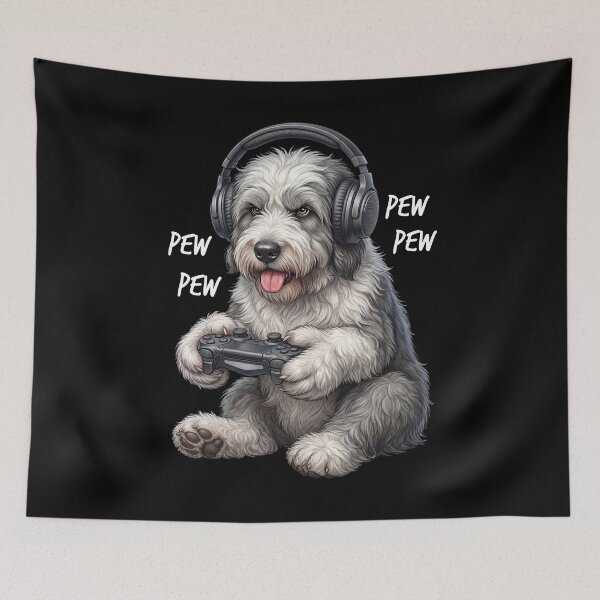 Item preview, Gaming Old English Sheepdog Gamer Videogaming Dog Lover designed and sold by TerryConnells.