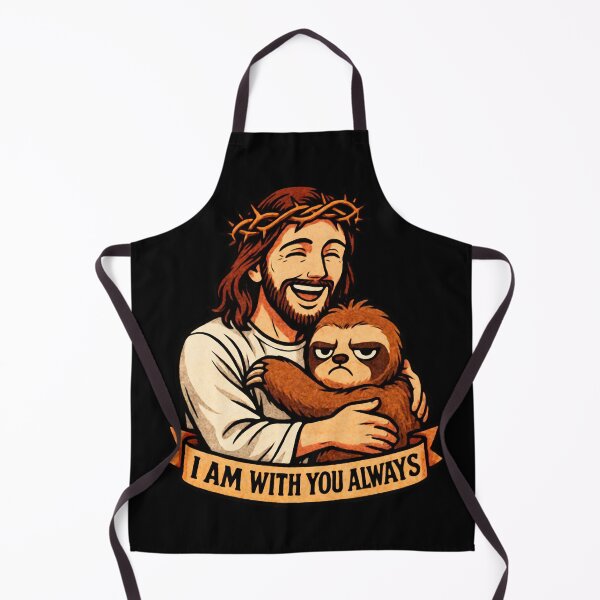 Item preview, Matthew 28:20 I am with you always Jesus Hugging Grumpy Sloth designed and sold by plushism.