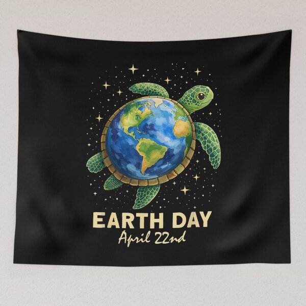 Item preview, Earth Day 2026 Sea Turtle Art Save The Earth Restore Earth designed and sold by ZalcArtStore.