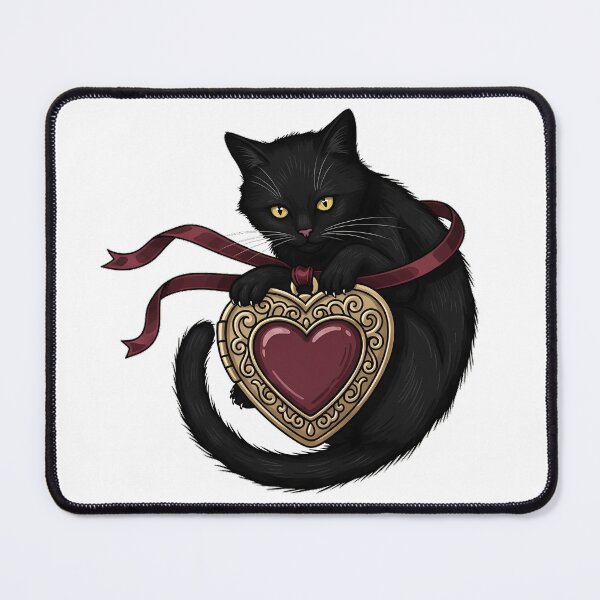Item preview, Velvet Locket Black Cat designed and sold by IllumeInk.