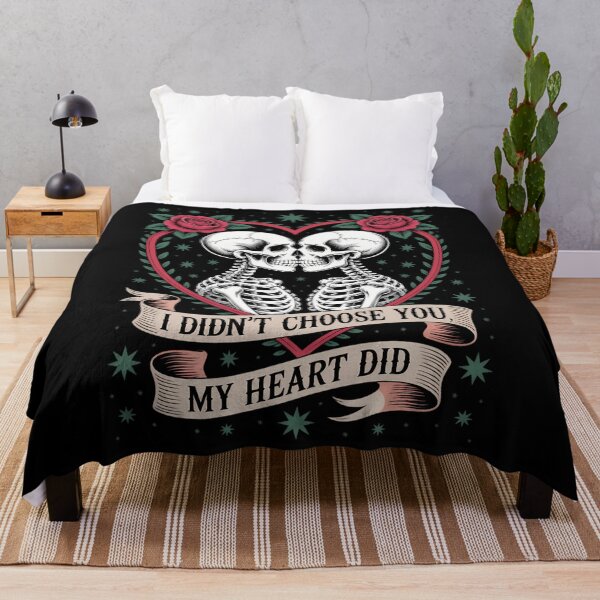 Item preview, Skull Queen& King I Didn´t Choose You Valentines Day Heart designed and sold by EllenJast.
