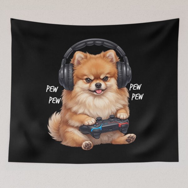 Item preview, Gaming Pomeranian Gamer Videogaming Dog Lover designed and sold by TerryConnells.