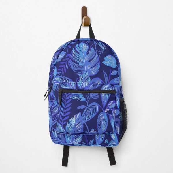 Item preview, Blue linear leaves pattern designed and sold by Aquarius8.