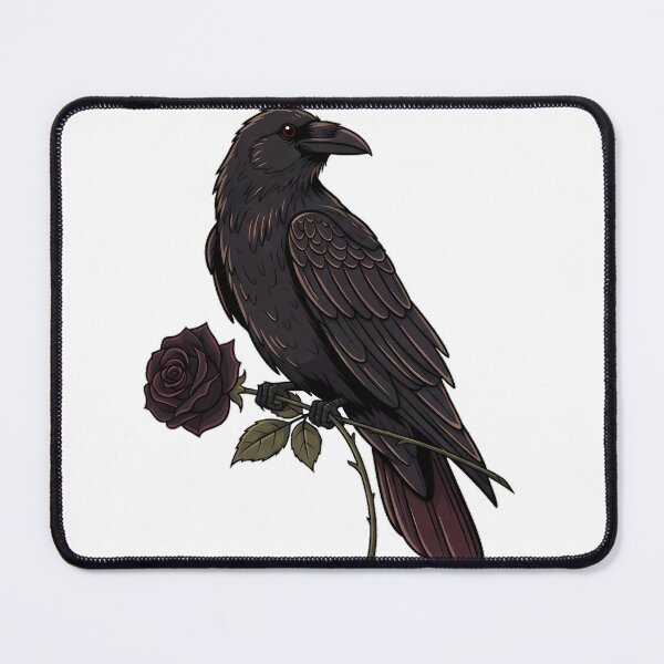Item preview, Raven with Black Rose designed and sold by IllumeInk.