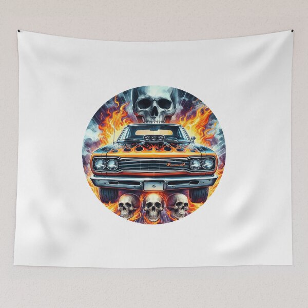 Item preview, American muscle car in flames designed and sold by Aspretto.