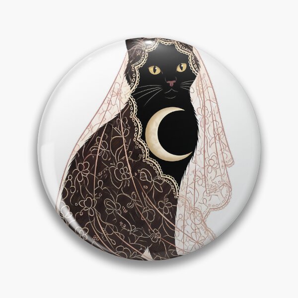 Item preview, Moon Veil Black Cat designed and sold by IllumeInk.