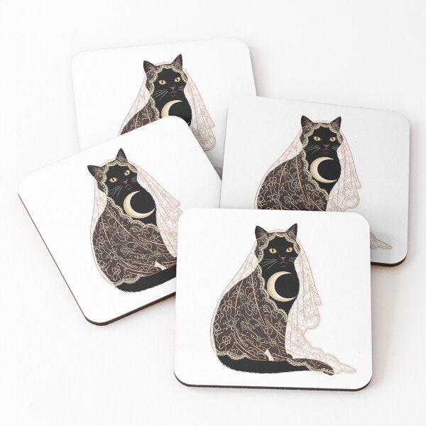 Item preview, Moon Veil Black Cat designed and sold by IllumeInk.