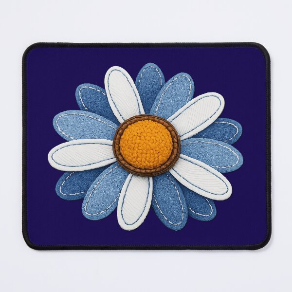Item preview, Boho Blue Denim & White Daisy Patch Aesthetic designed and sold by Far Out Goods.