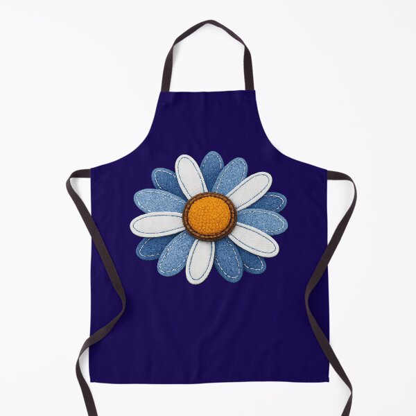 Item preview, Boho Blue Denim & White Daisy Patch Aesthetic designed and sold by Far Out Goods.