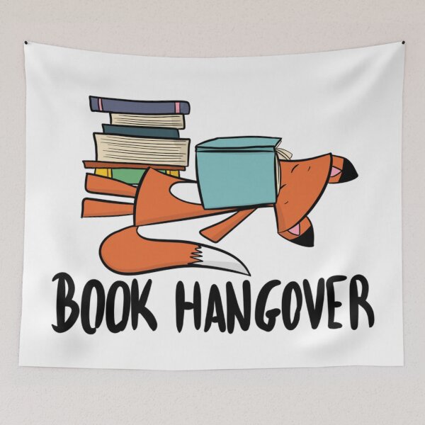Item preview, Funny Book Hangover Fox Bookworm Introvert Design designed and sold by DesignFreakArt.