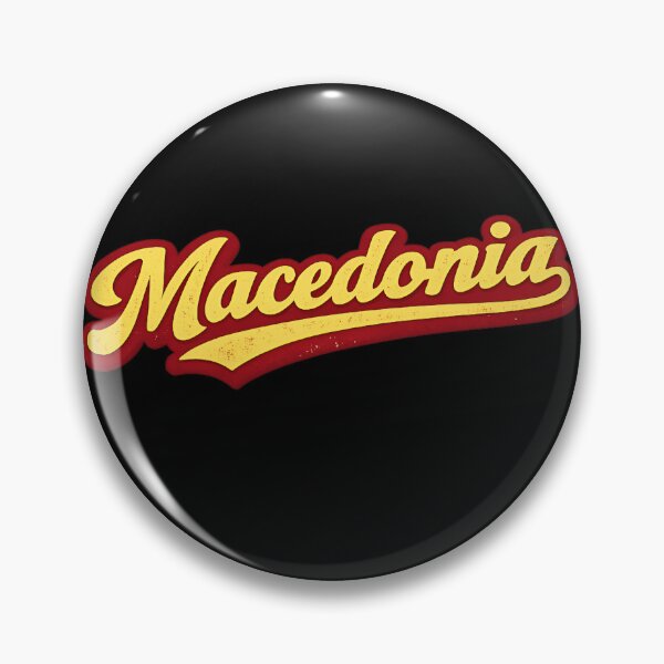 Item preview, Macedonia Retro Script - Vintage Athletic Style designed and sold by FlatlineArtCo.