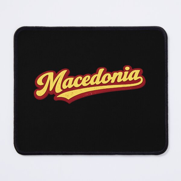 Item preview, Macedonia Retro Script - Vintage Athletic Style designed and sold by FlatlineArtCo.