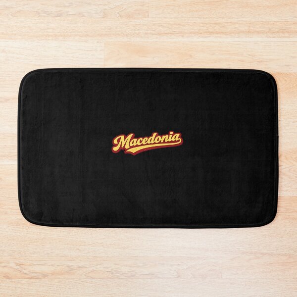 Item preview, Macedonia Retro Script - Vintage Athletic Style designed and sold by FlatlineArtCo.