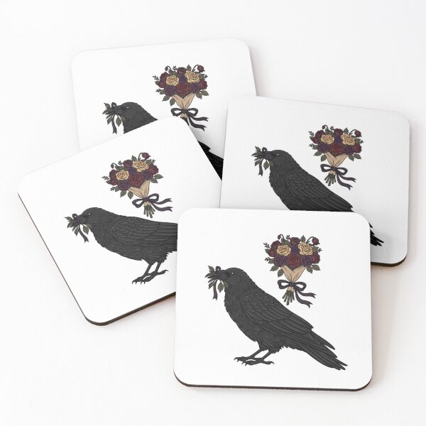 Item preview, Mourning Bouquet Raven designed and sold by IllumeInk.
