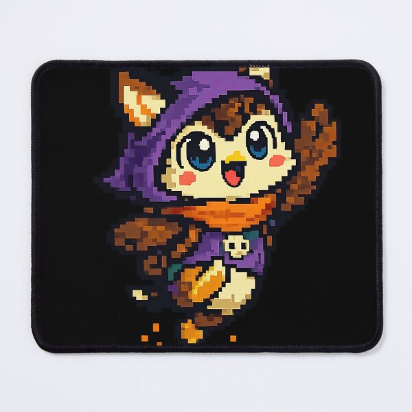 Item preview, Cute Pixel Witch Cat Mascot – Retro 16-bit Fantasy Gamer Art designed and sold by Ramkumar2025.