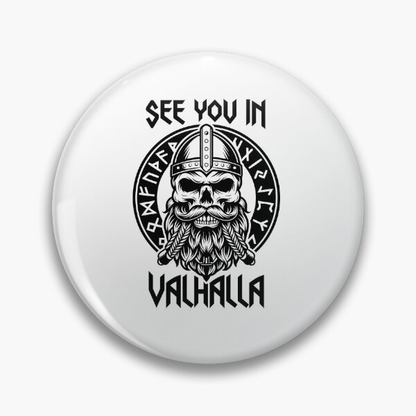 Item preview, See You in Valhalla – Viking Norse Mythology Warrior Quote designed and sold by Golden Blaze Studio.