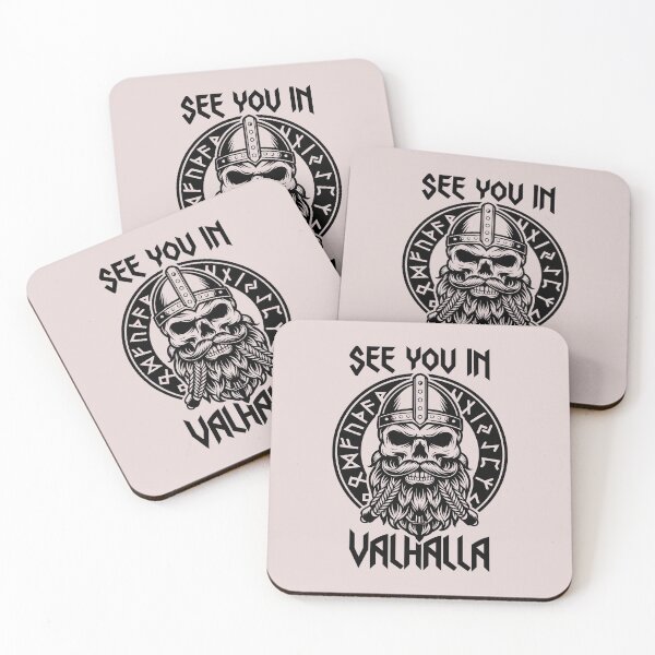 Item preview, See You in Valhalla – Viking Norse Mythology Warrior Quote designed and sold by Golden Blaze Studio.
