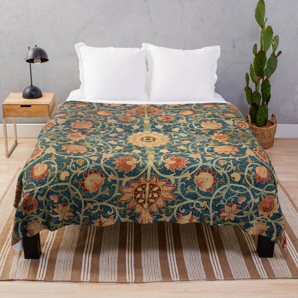 Holland Park William Morris Carpet Print Throw Blanket