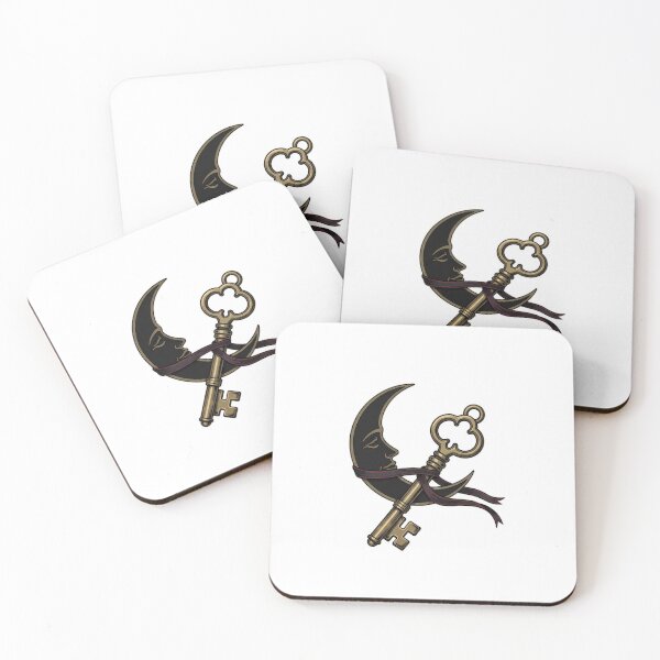 Item preview, Antique Key and Moon designed and sold by IllumeInk.