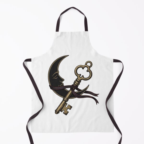 Item preview, Antique Key and Moon designed and sold by IllumeInk.