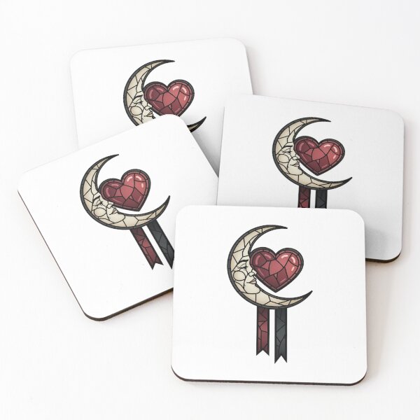 Item preview, Stained Glass Heart Moon designed and sold by IllumeInk.