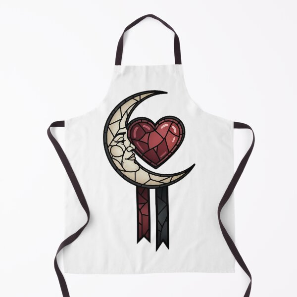 Item preview, Stained Glass Heart Moon designed and sold by IllumeInk.