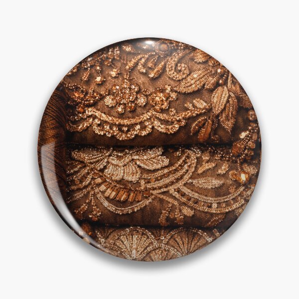 Item preview, Luxurious Bronze Embroidery Floral Pattern   designed and sold by HOPE1430.