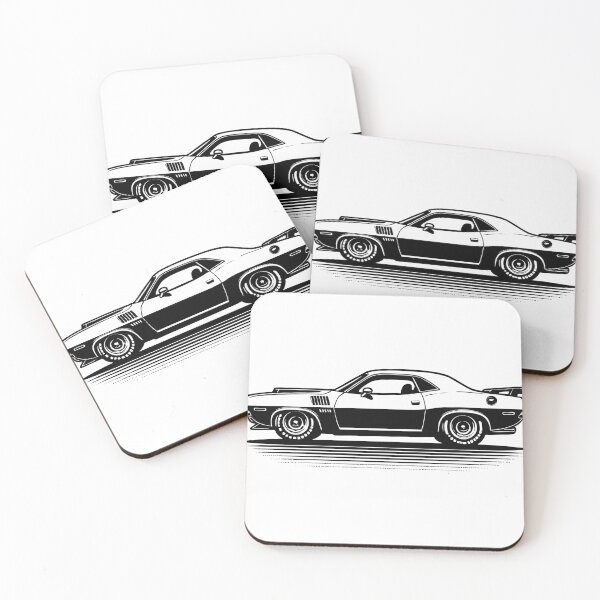 Item preview, black and white US muscle car designed and sold by Aspretto.