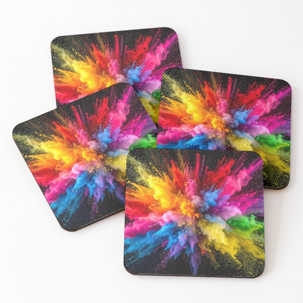 Item preview, Abstract colorful paint splash on black designed and sold by AnnaHolyph.