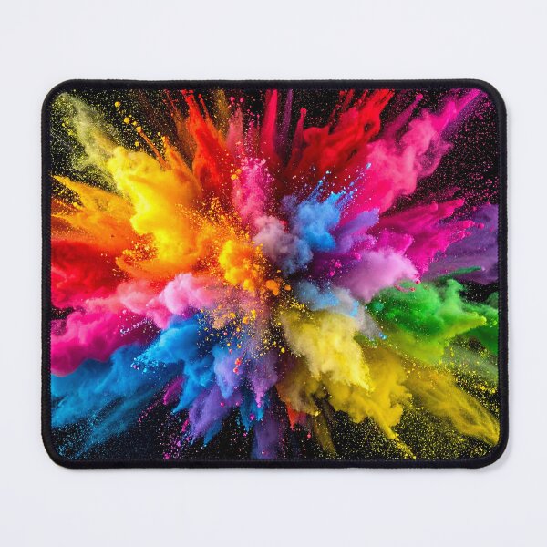 Item preview, Abstract colorful paint splash on black designed and sold by AnnaHolyph.