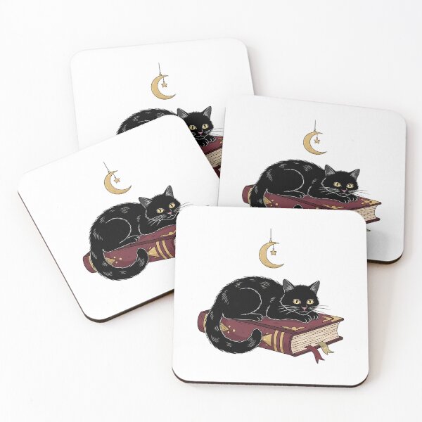 Item preview, Bookish Black Cat Moon designed and sold by IllumeInk.