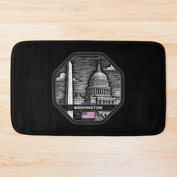 Item preview, Washington USA Linocut Style  designed and sold by Thistle-TShop.
