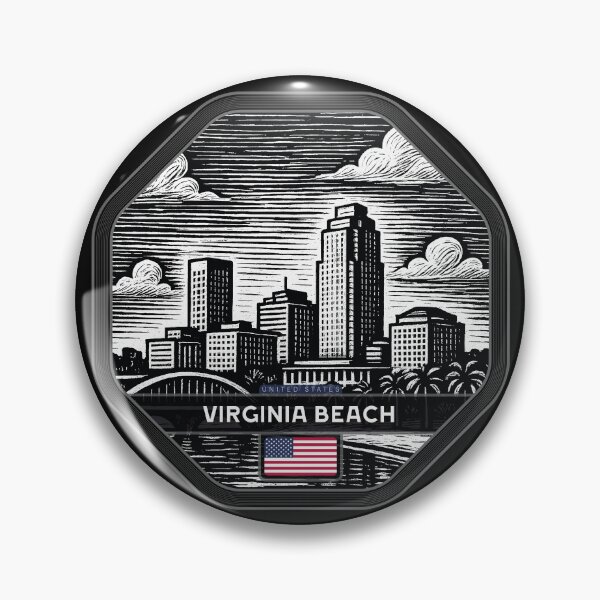 Item preview, Virginia Beach USA Linocut Style  designed and sold by Thistle-TShop.