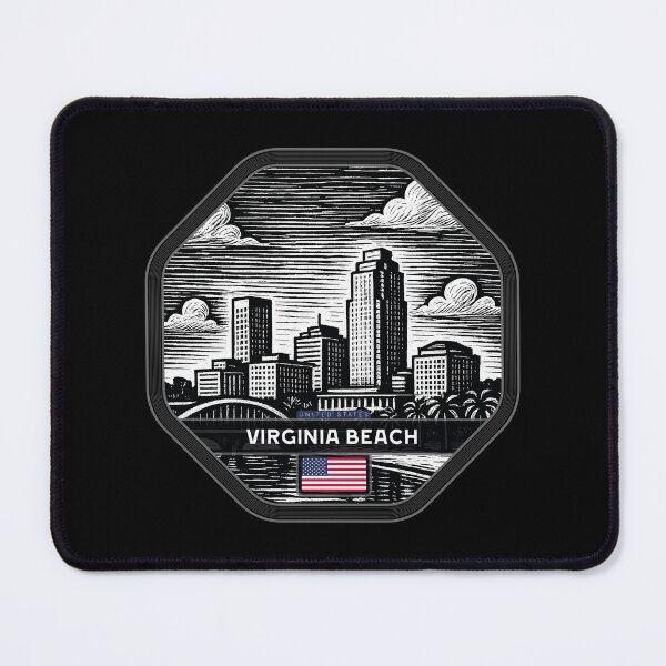 Item preview, Virginia Beach USA Linocut Style designed and sold by Thistle-TShop.