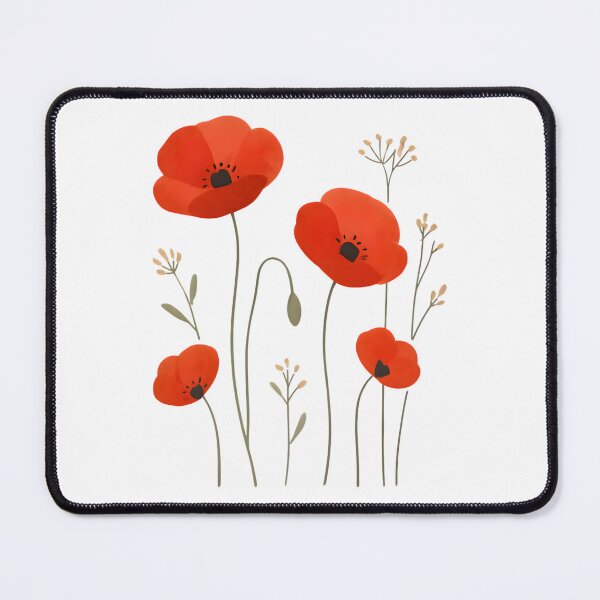 Item preview, Little red poppies designed and sold by uunaa.