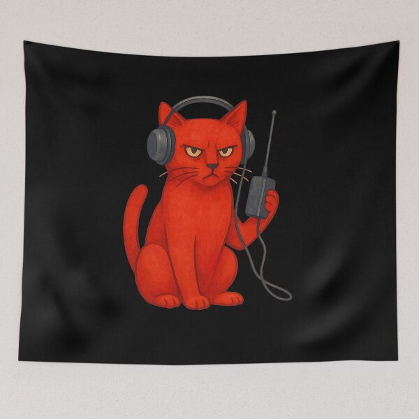 Item preview, Security Cat on Duty designed and sold by MoonfurStudio.
