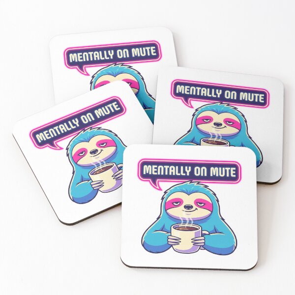 Item preview, Funny Sloth Introvert Coffee Meme Sticker designed and sold by Gentlestate.