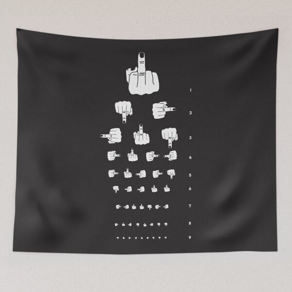 Item preview, MIDDLE FINGER VISION TEST designed and sold by whatalifestudio.
