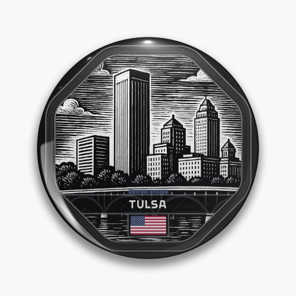 Item preview, Tulsa USA Linocut Style  designed and sold by Thistle-TShop.