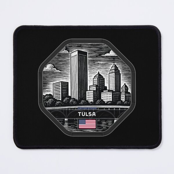 Item preview, Tulsa USA Linocut Style  designed and sold by Thistle-TShop.