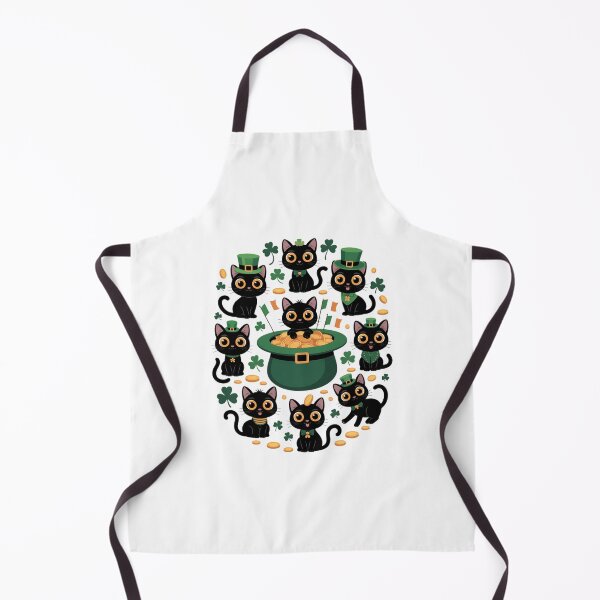 Item preview, Shamrock Irish Black Cat Saint Patrick's Day Cute Cat Kitty designed and sold by EllenJast.