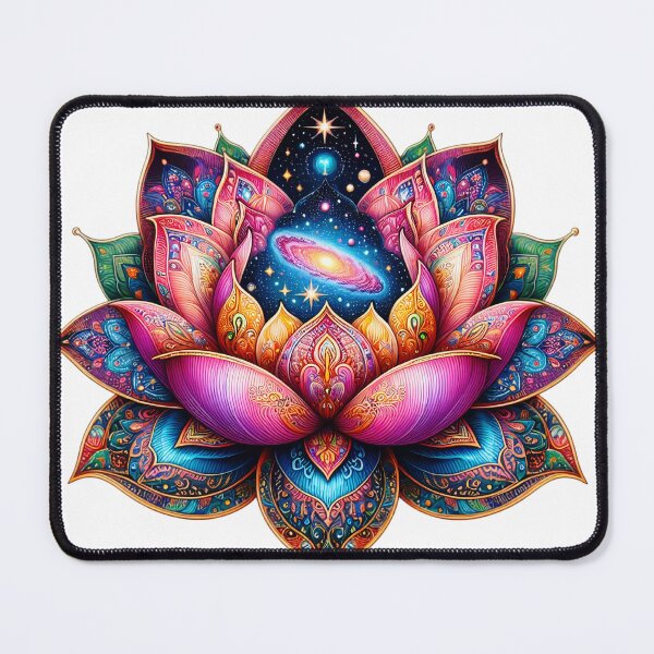 Item preview, Celestial Lotus Galaxy | Pattachitra Inspired Floral Art designed and sold by Radhamadhaba Pattachitra Vibes”.