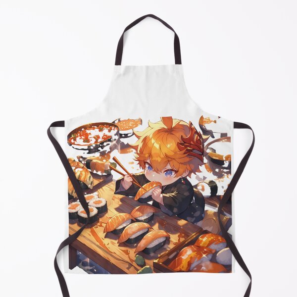 Item preview, Tartaglia Childe Genshin Impact Chibi Sushi Crunch designed and sold by Spraykart.