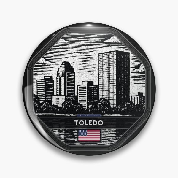 Item preview, Toledo USA Linocut Style  designed and sold by Thistle-TShop.