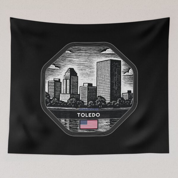 Item preview, Toledo USA Linocut Style  designed and sold by Thistle-TShop.