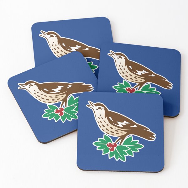 Item preview, Throstle Bird on Hawthorn Branch designed and sold by benjamnherbrt.
